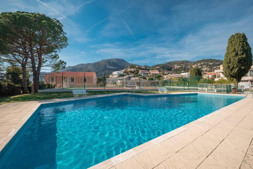 Appartement Familial 6P, Avec Piscine Et Tennis, Proche Mer Roquebrune-Cap-Martin Exteriör bild
